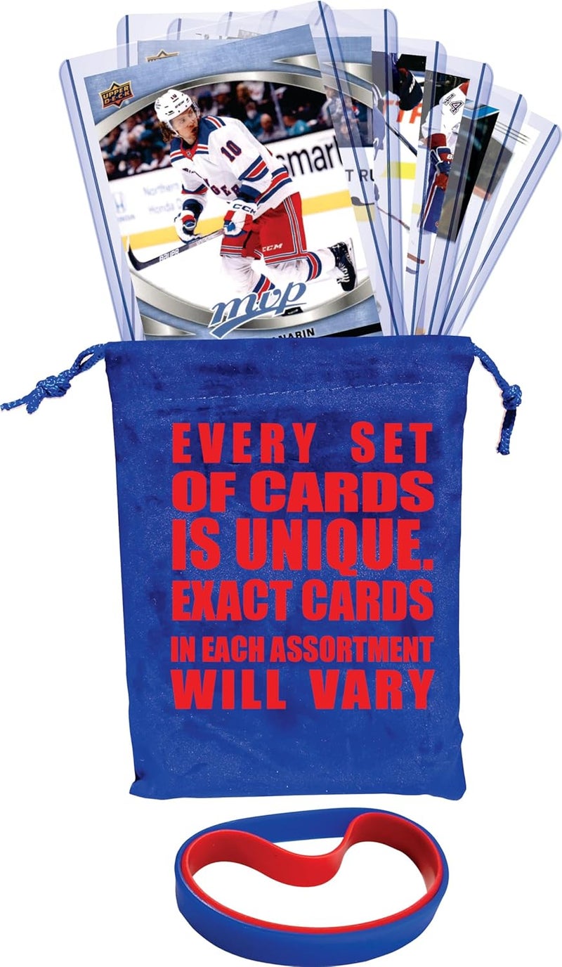 Chaser New York Rangers Cards: Artemi Panarin, Chris Kreider, Mika Zibanejad, Adam Fox, Igor Shesterkin, Jacob Trouba ASSORTED Hockey Stars & GOATs Trading Card & Wristbands Gift Pack - Image 3